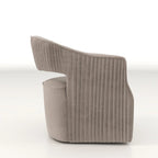 SEYNAR moderne glamoureuze fluwelen 360° draaibare accentfauteuil met open rug