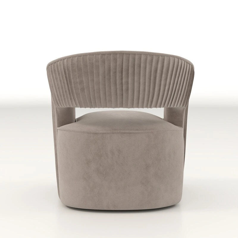 SEYNAR moderne glamoureuze fluwelen 360° draaibare accentfauteuil met open rug