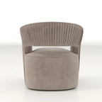 SEYNAR moderne glamoureuze fluwelen 360° draaibare accentfauteuil met open rug