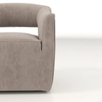 SEYNAR moderne glamoureuze fluwelen 360° draaibare accentfauteuil met open rug