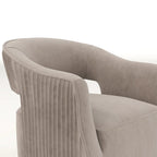 SEYNAR moderne glamoureuze fluwelen 360° draaibare accentfauteuil met open rug