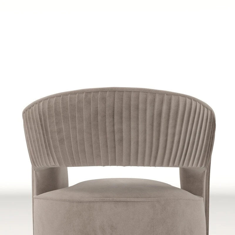 SEYNAR moderne glamoureuze fluwelen 360° draaibare accentfauteuil met open rug