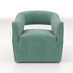 SEYNAR moderne glamoureuze fluwelen 360° draaibare accentfauteuil met open rug