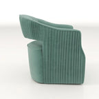 SEYNAR moderne glamoureuze fluwelen 360° draaibare accentfauteuil met open rug