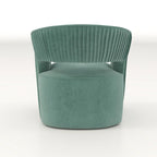 SEYNAR moderne glamoureuze fluwelen 360° draaibare accentfauteuil met open rug