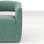 SEYNAR moderne glamoureuze fluwelen 360° draaibare accentfauteuil met open rug