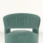 SEYNAR moderne glamoureuze fluwelen 360° draaibare accentfauteuil met open rug