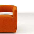 SEYNAR moderne glamoureuze fluwelen 360° draaibare accentfauteuil met open rug