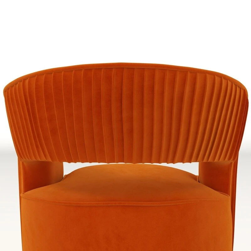 SEYNAR moderne glamoureuze fluwelen 360° draaibare accentfauteuil met open rug