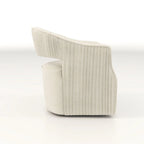 SEYNAR moderne glamoureuze fluwelen 360° draaibare accentfauteuil met open rug