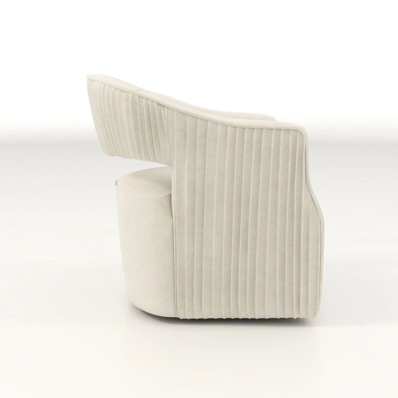 SEYNAR moderne glamoureuze fluwelen 360° draaibare accentfauteuil met open rug