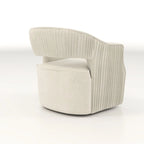 SEYNAR moderne glamoureuze fluwelen 360° draaibare accentfauteuil met open rug