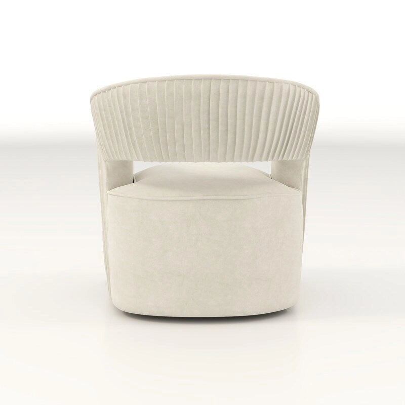 SEYNAR moderne glamoureuze fluwelen 360° draaibare accentfauteuil met open rug