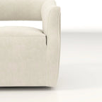 SEYNAR moderne glamoureuze fluwelen 360° draaibare accentfauteuil met open rug