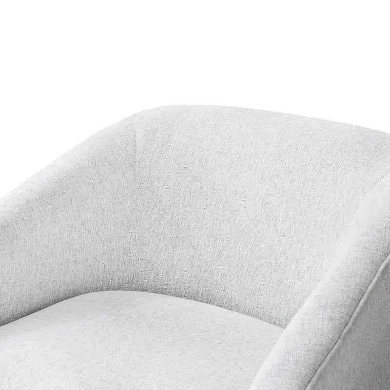 LUE BONA moderne fauteuil voor de woonkamer, beklede houten tonstoel met draaibare zitting