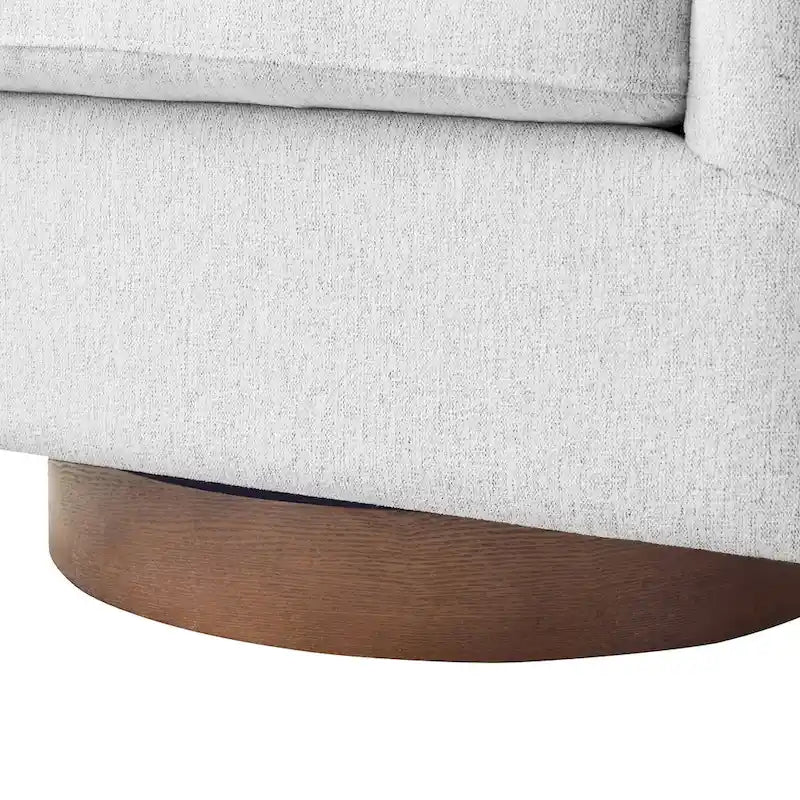 LUE BONA Moderner gepolsterter Holz-Akzentsessel, 360°-Drehsessel im Fassdesign, 2er-Set für das Wohnzimmer
