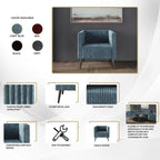 CraftPorch Corduroy Modern and Glamorous Velvet Upholstered Arm Chair