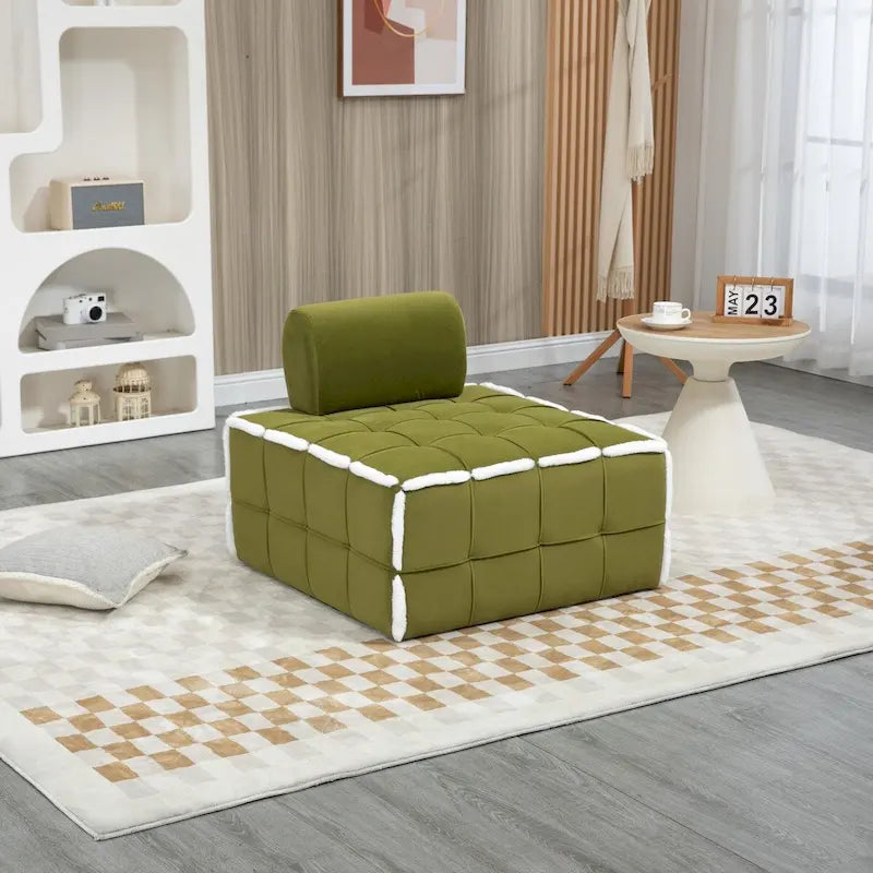 Upholstered Deep Seat Armless Chair Accent Single Lazy Sofa Lounge