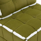 Upholstered Deep Seat Armless Chair Accent Single Lazy Sofa Lounge