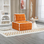 Upholstered Deep Seat Armless Chair Accent Single Lazy Sofa Lounge