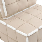 Upholstered Deep Seat Armless Chair Accent Single Lazy Sofa Lounge