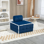 Upholstered Deep Seat Armless Chair Accent Single Lazy Sofa Lounge