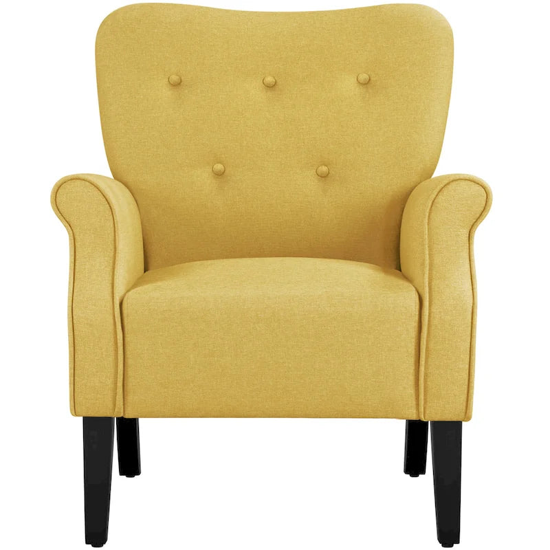 Yaheetech Modern Polyester Fabrics Upholstered Accent Chair Single Sofa for Living Room