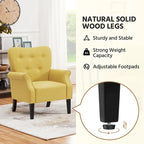Yaheetech Modern Polyester Fabrics Upholstered Accent Chair Single Sofa for Living Room