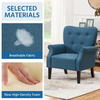 Yaheetech Modern Polyester Fabrics Upholstered Accent Chair Single Sofa for Living Room