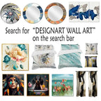 Designart farbenfroher abstrakter Fusion-I-Akzentstuhl im Mid-Century-Stil, gepolsterter Akzentstuhl und moderner Mid-Century-Sessel