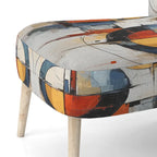 Designart farbenfroher abstrakter Fusion-I-Akzentstuhl im Mid-Century-Stil, gepolsterter Akzentstuhl und moderner Mid-Century-Sessel