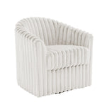 Set van 2 accentstoelen in tonvorm van imitatiekonijnenbont met draaifunctie van 360 graden