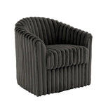 Set van 2 accentstoelen in tonvorm van imitatiekonijnenbont met draaifunctie van 360 graden