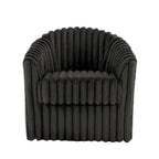 Set van 2 accentstoelen in tonvorm van imitatiekonijnenbont met draaifunctie van 360 graden