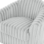 Set van 2 accentstoelen in tonvorm van imitatiekonijnenbont met draaifunctie van 360 graden