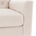 LUE BONA Mid-Century-Modern-Sessel mit Leinenstoffbezug, Knopfheftung und Akzentdesign, 2er-Set – 28.5 B X 27.25 T X 33.75 H