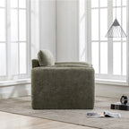 Übergroßer gepolsterter Chenille-Sessel, einzelner Sofa-Akzentsessel mit Armlehnen