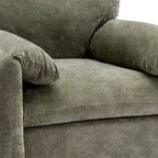 Übergroßer gepolsterter Chenille-Sessel, einzelner Sofa-Akzentsessel mit Armlehnen