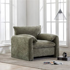Übergroßer gepolsterter Chenille-Sessel, einzelner Sofa-Akzentsessel mit Armlehnen