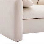 Übergroßer gepolsterter Chenille-Sessel, einzelner Sofa-Akzentsessel mit Armlehnen