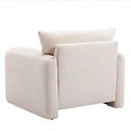 Übergroßer gepolsterter Chenille-Sessel, einzelner Sofa-Akzentsessel mit Armlehnen