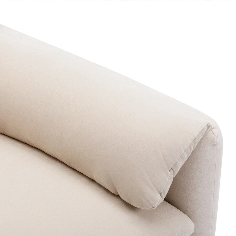 Übergroßer gepolsterter Chenille-Sessel, einzelner Sofa-Akzentsessel mit Armlehnen