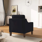 Poltrona decorativa moderna imbottita in velluto, divanetto singolo