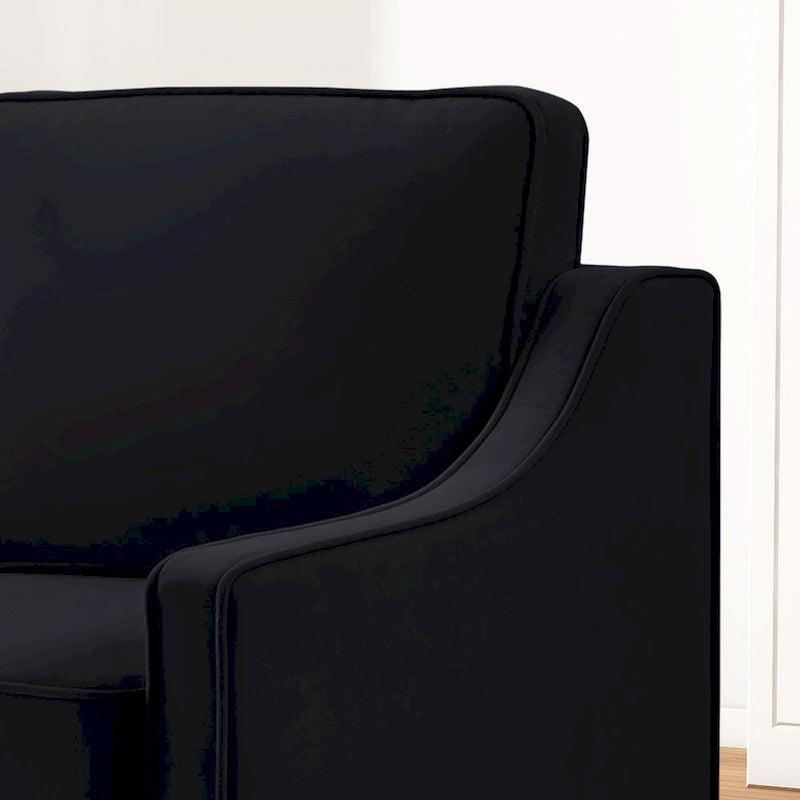 Poltrona decorativa moderna imbottita in velluto, divanetto singolo