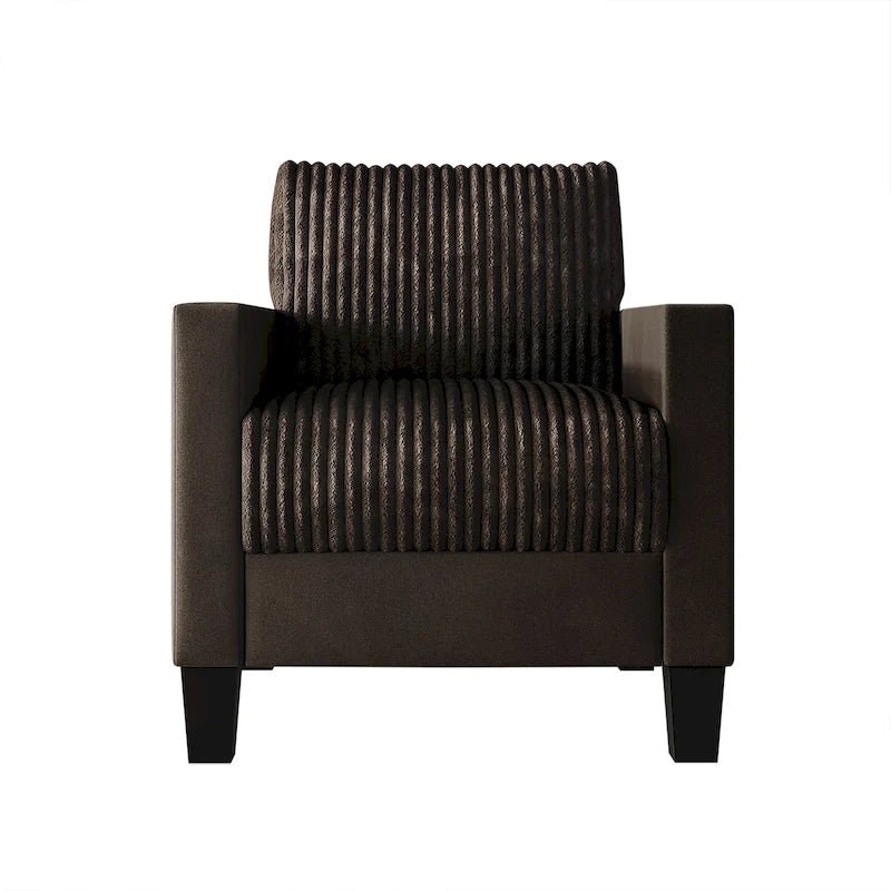 Sillón tapizado de terciopelo de pana moderno de mediados de siglo CraftPorch