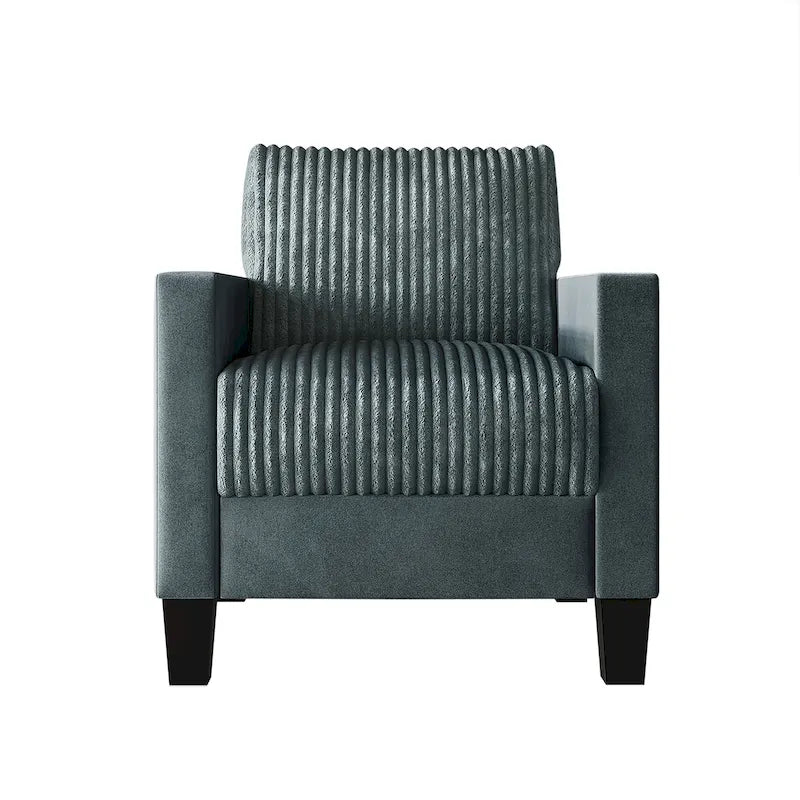 Sillón tapizado de terciopelo de pana moderno de mediados de siglo CraftPorch