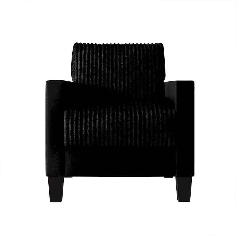 Sillón tapizado de terciopelo de pana moderno de mediados de siglo CraftPorch