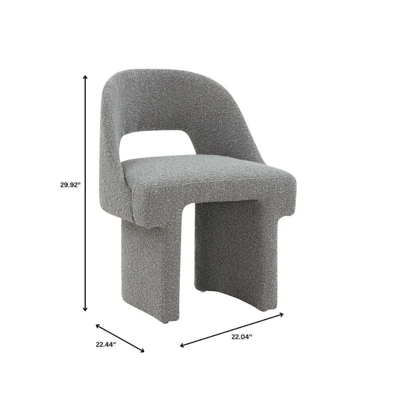 Boucle Modern Elegant Upholstered Accent Chair with MDF Wood Frame for Home Office Living Room & Bedroom