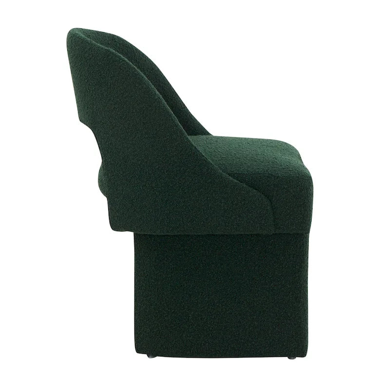 Boucle Modern Elegant Upholstered Accent Chair with MDF Wood Frame for Home Office Living Room & Bedroom