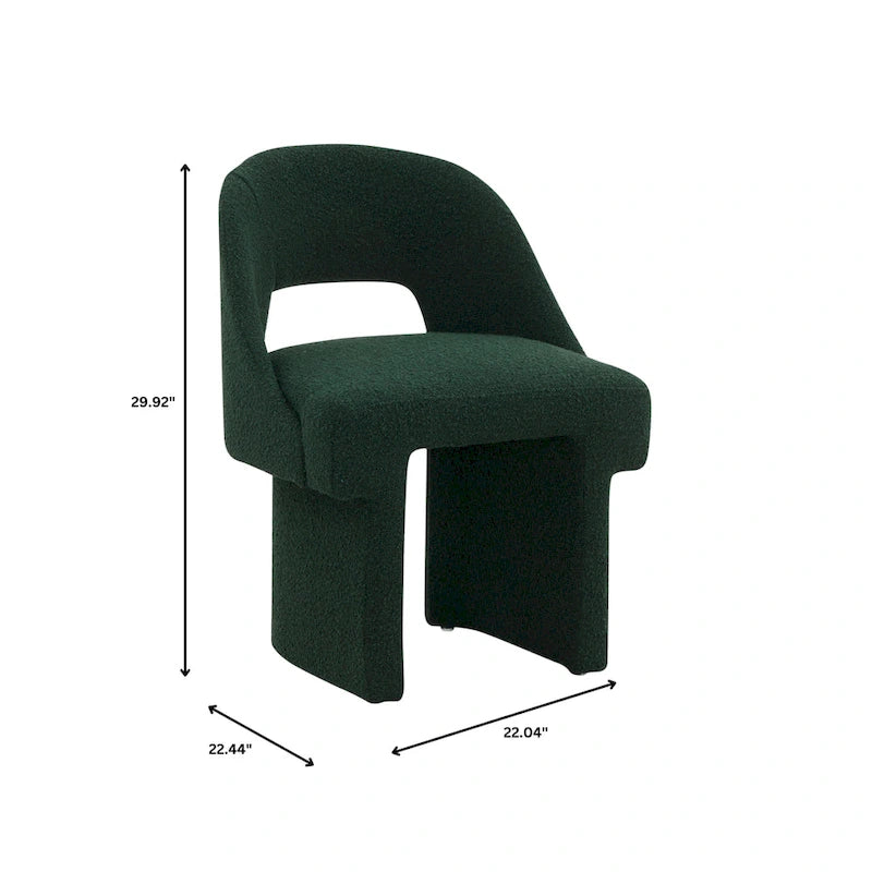Boucle Modern Elegant Upholstered Accent Chair with MDF Wood Frame for Home Office Living Room & Bedroom